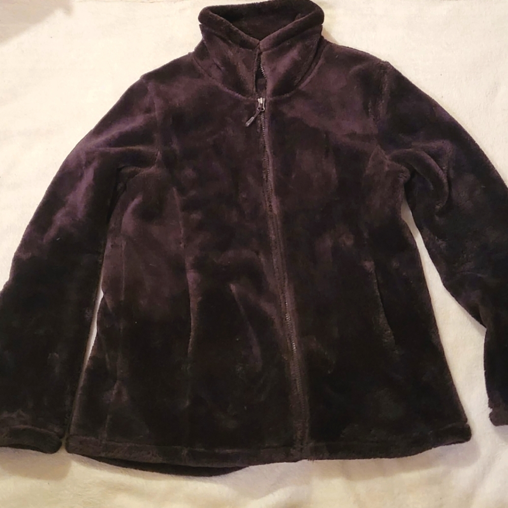 Purple fleece zip up jacket